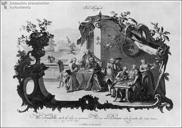 Das Brettspiel „Tocadille” (ca. 1750)